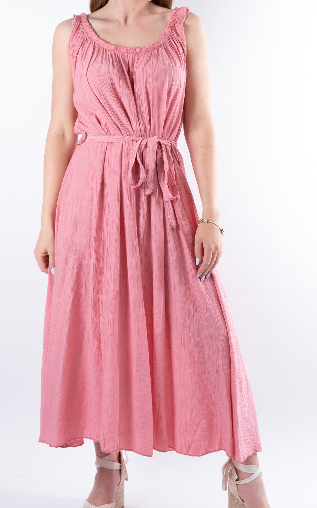 Cleo Crinkle Dress | Rose