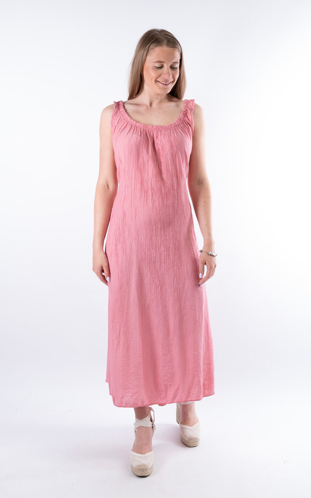 Cleo Crinkle Dress | Rose