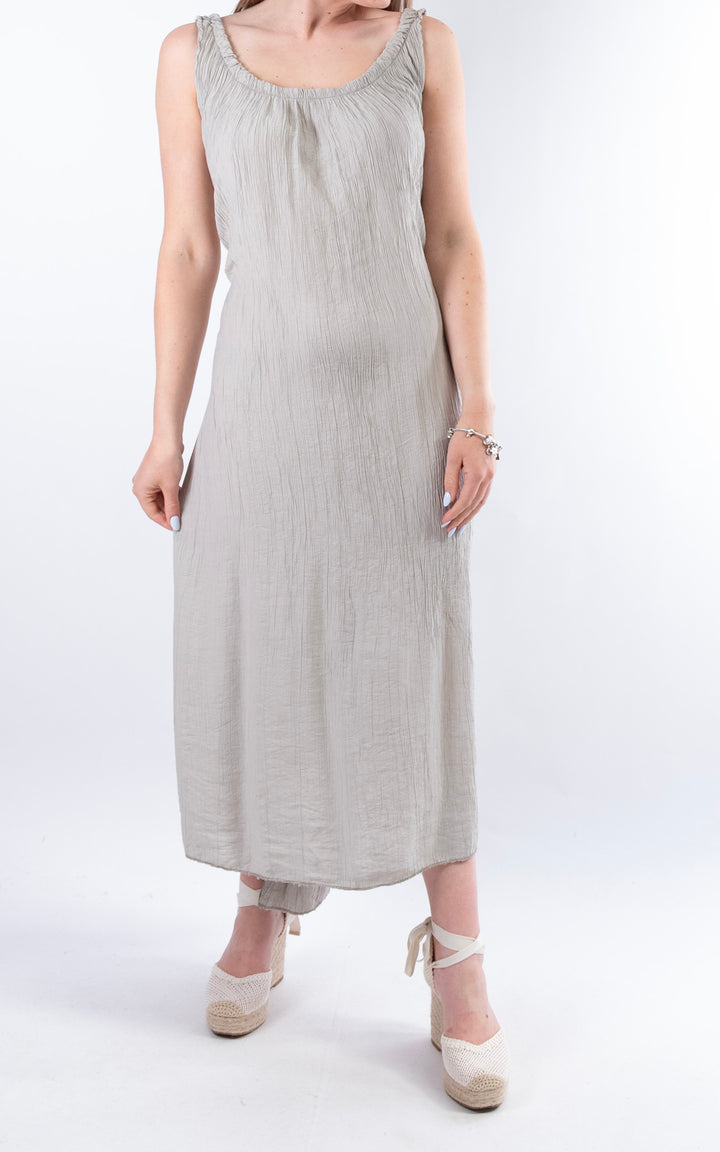 Cleo Crinkle Dress | Taupe