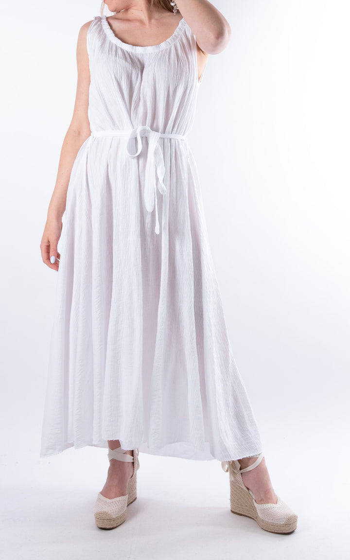 Cleo Crinkle Dress | White