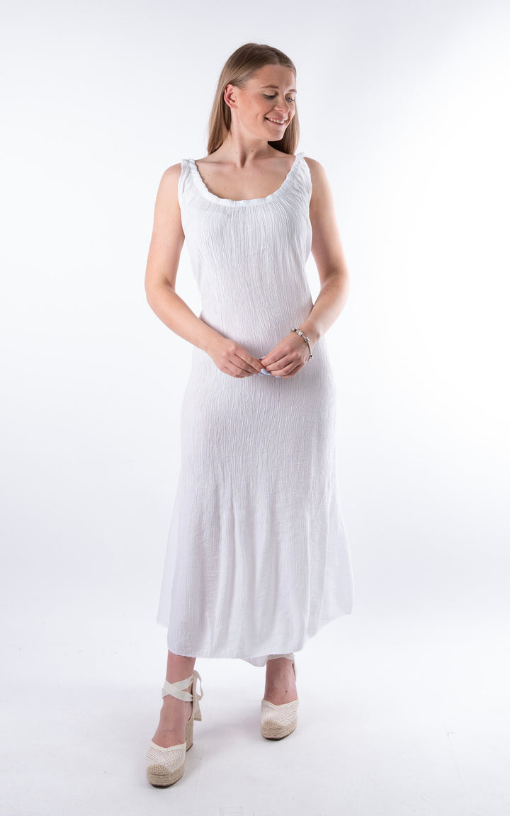 Cleo Crinkle Dress | White