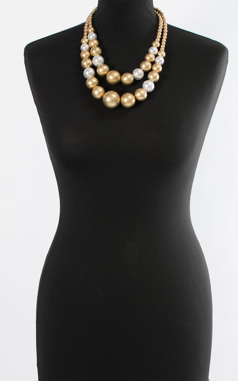 Cleopatra Necklace | Double Layered Beads