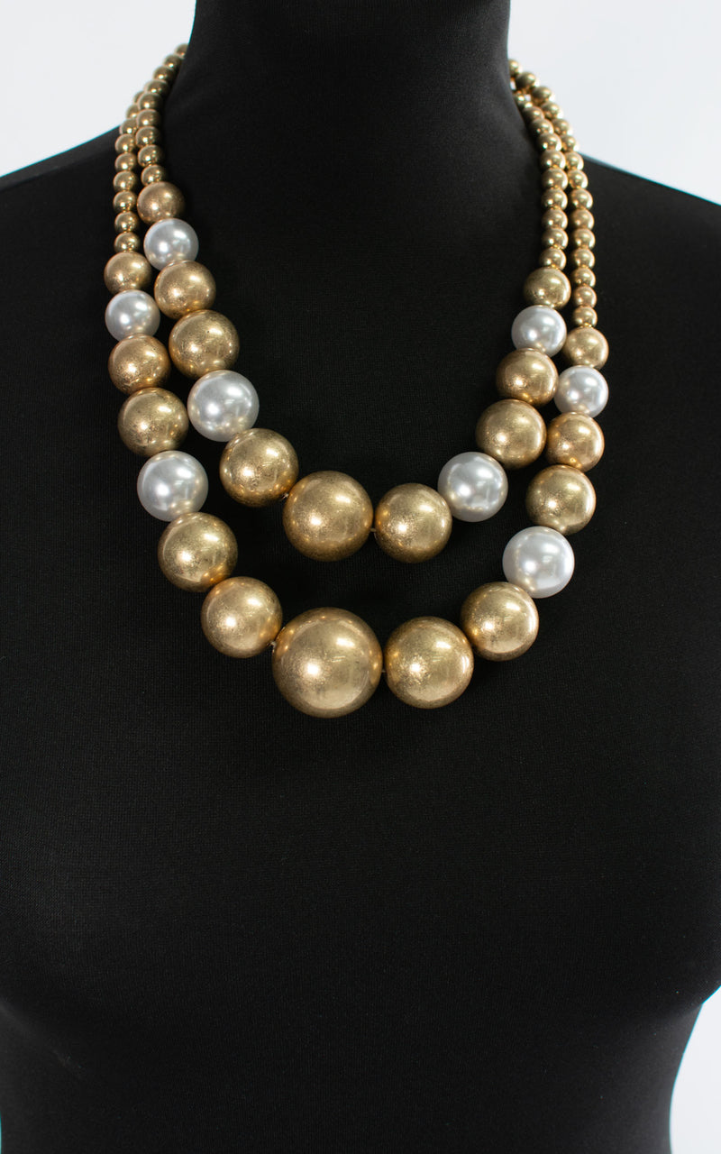 Cleopatra Necklace | Double Layered Beads