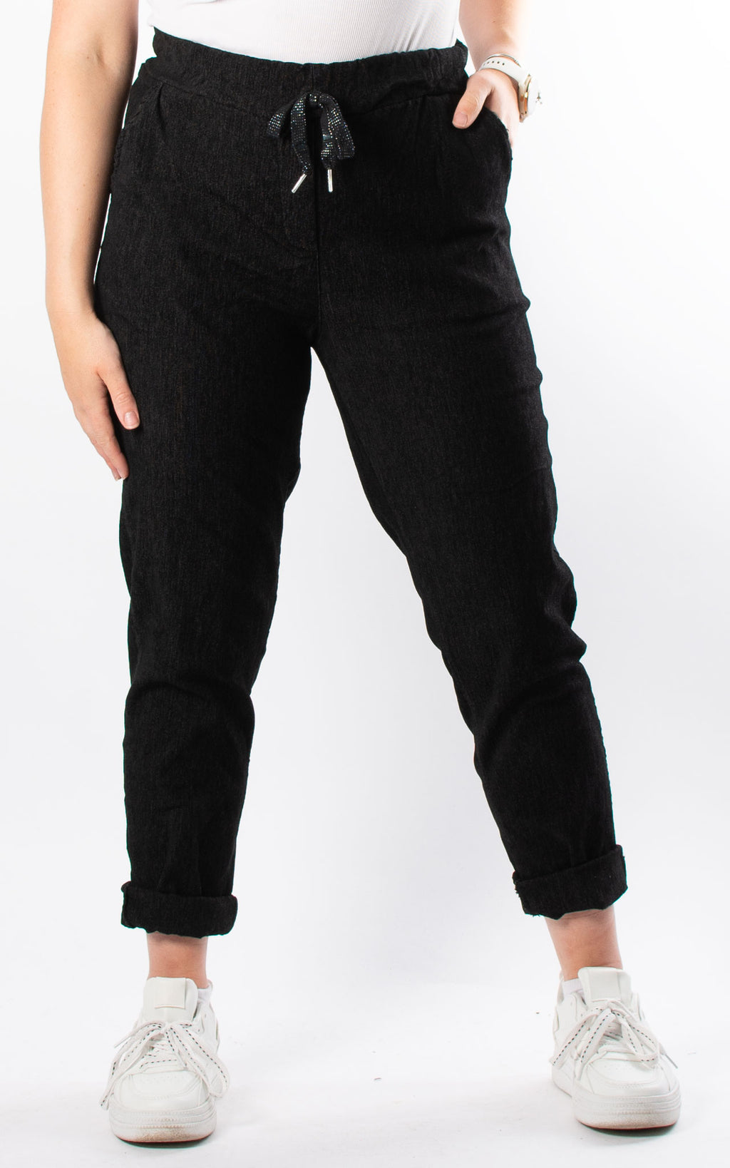 Cord Magic Joggers | Black