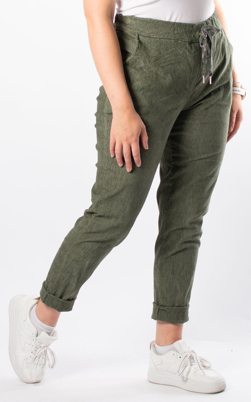 Cord Magic Joggers | Khaki