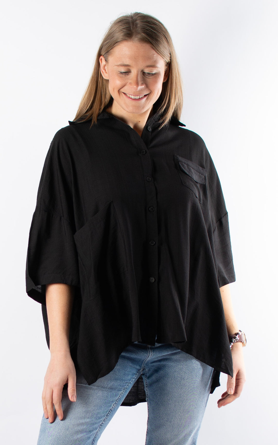 Cove Button Shirt | Black