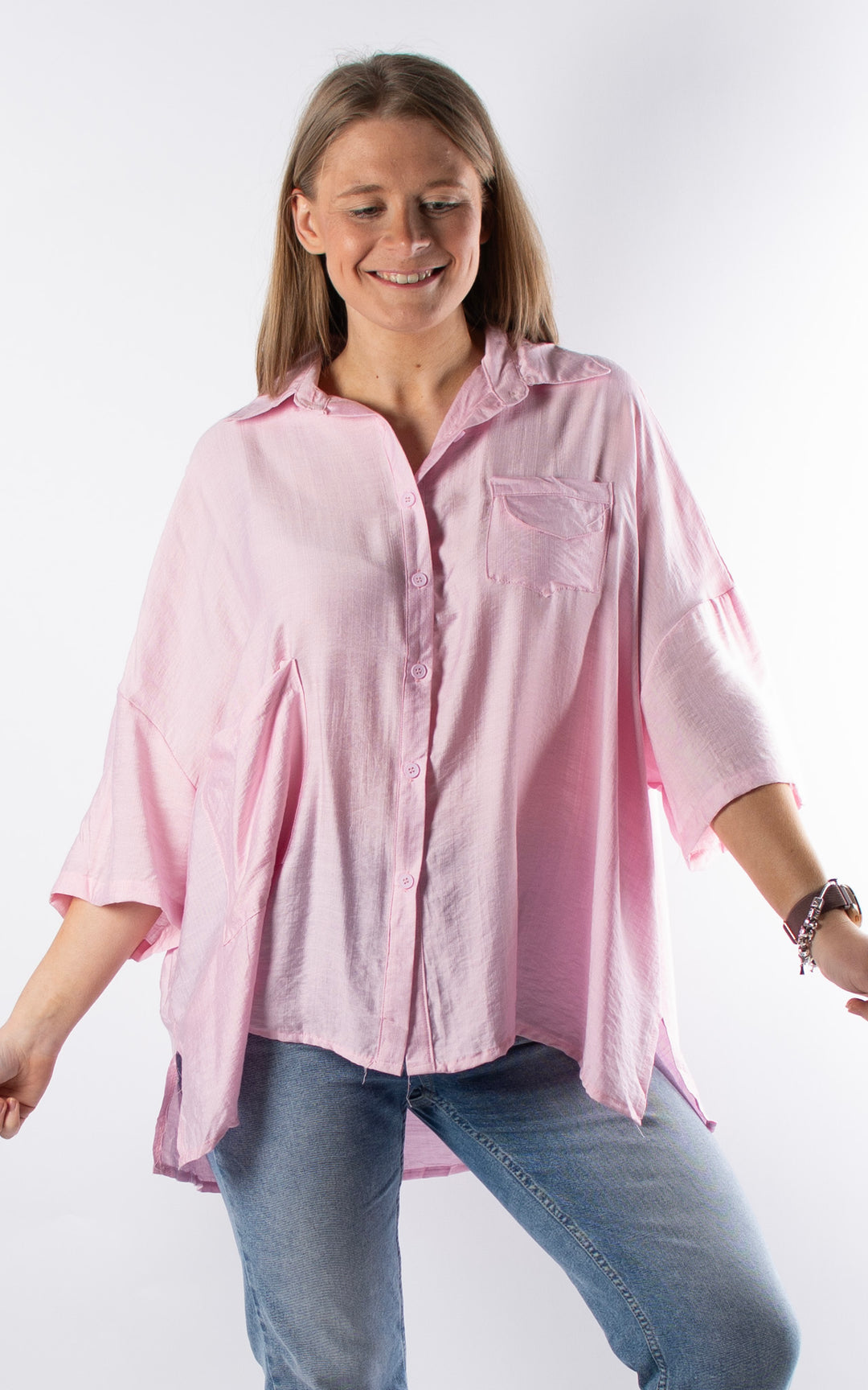 Cove Button Shirt | Pink