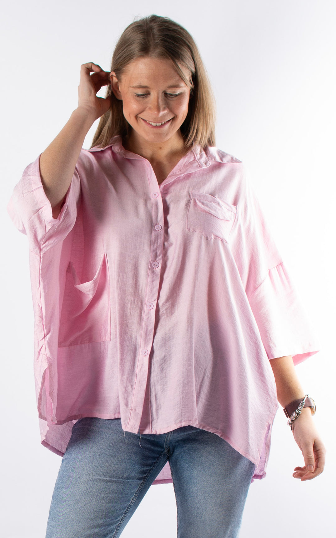 Cove Button Shirt | Pink