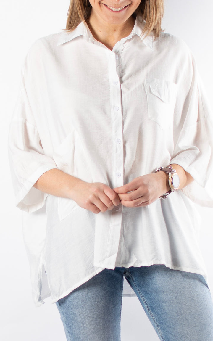Cove Button Shirt | White