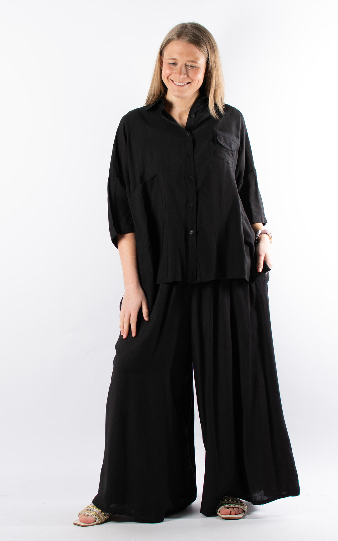Cove Drawstring Trouser | Black
