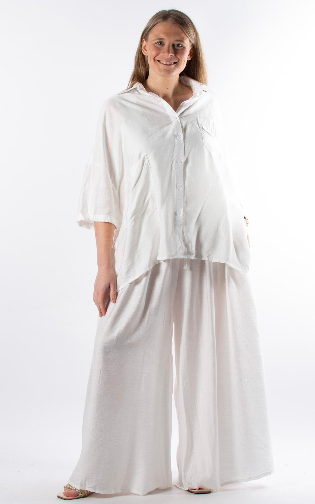Cove Drawstring Trouser | White