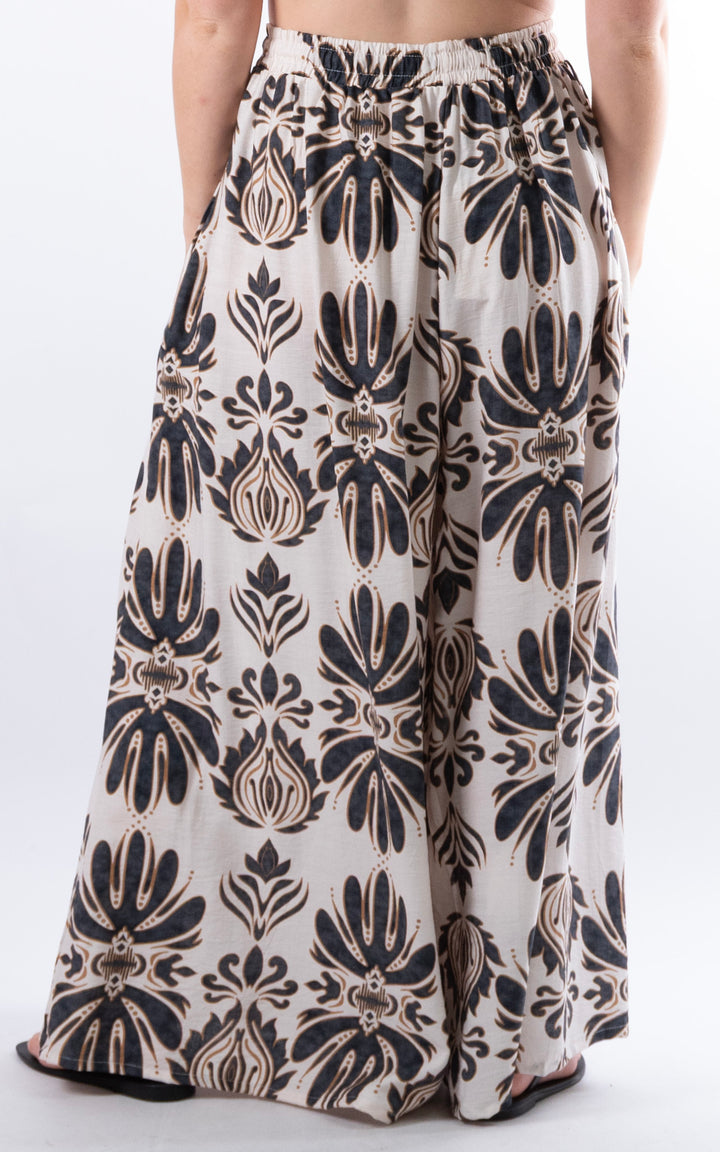 Cove Pattern Drawstring Trouser | Charcoal