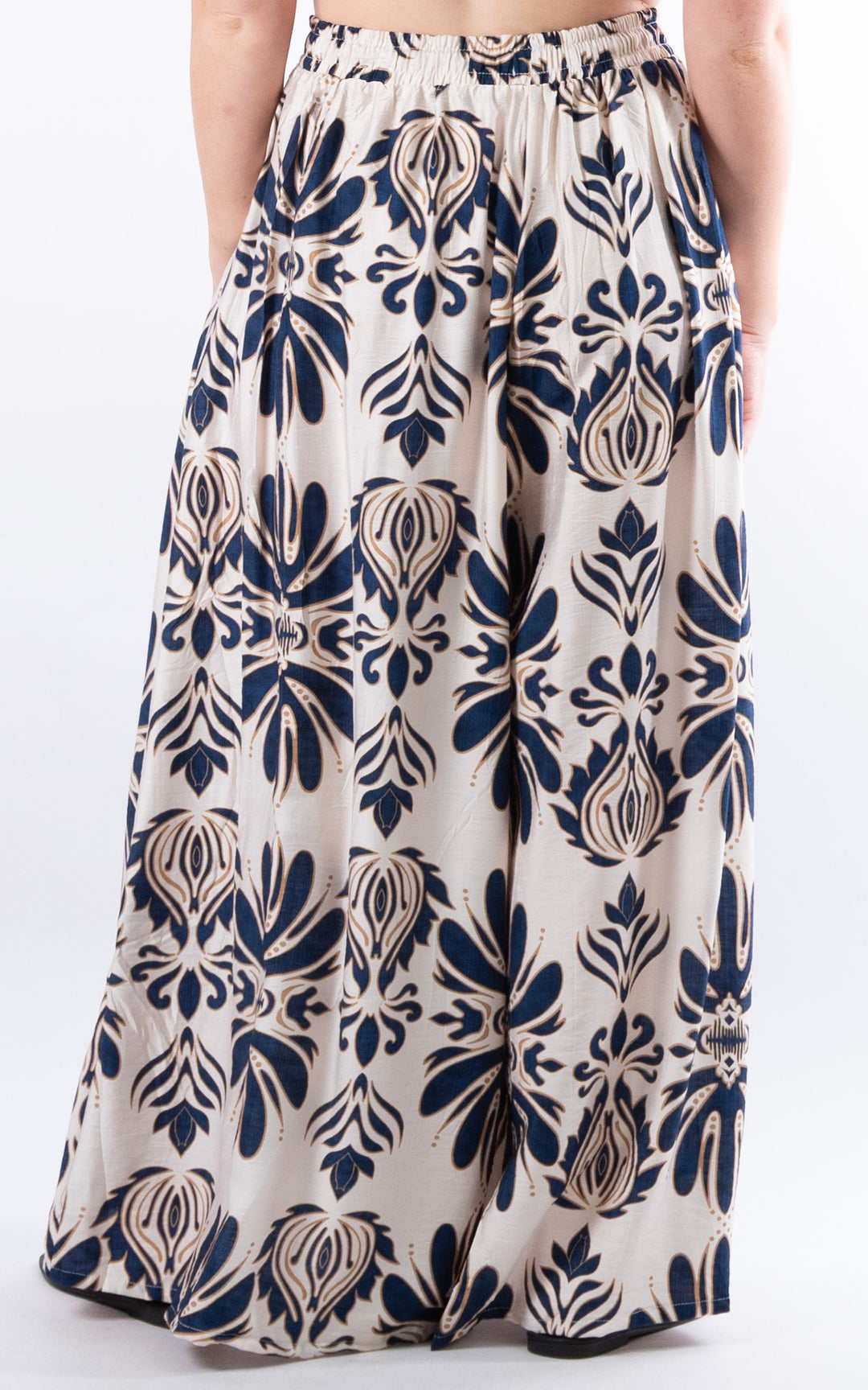 Cove Pattern Drawstring Trouser | Navy