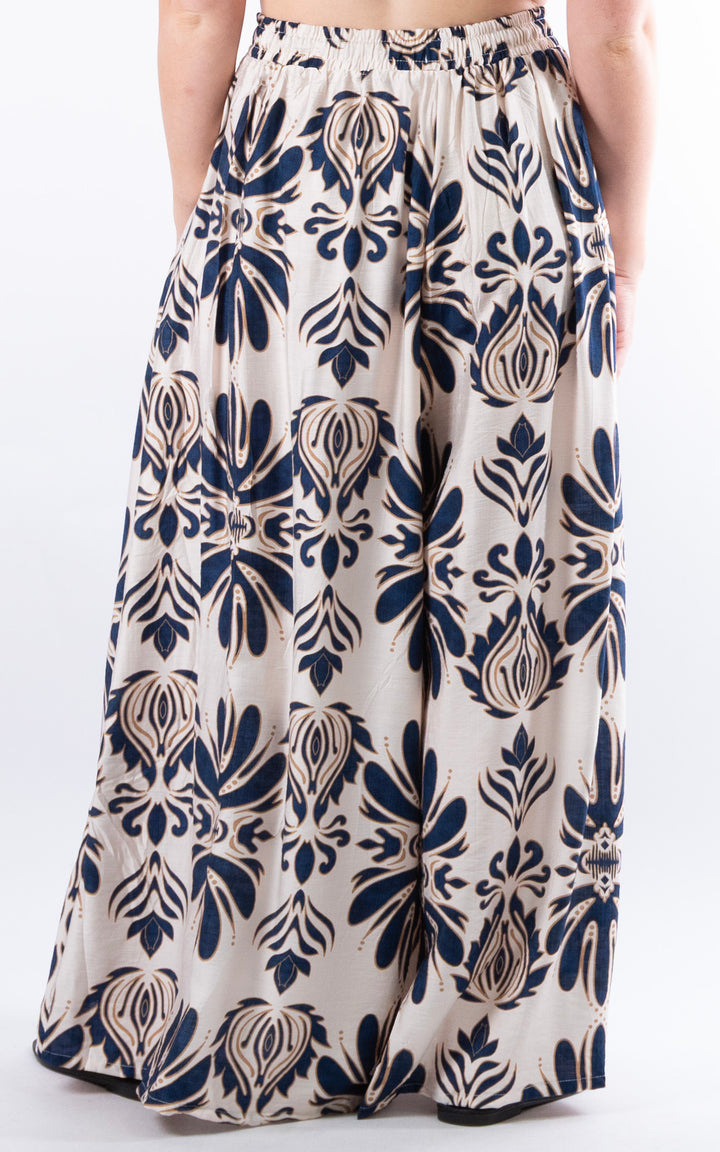 Cove Pattern Drawstring Trouser | Navy