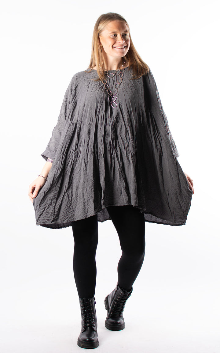 Crinkle Top | Charcoal