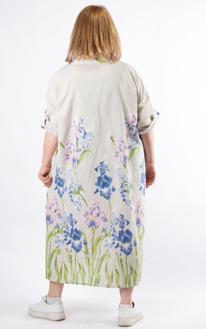 Iris Shirt Dress | Stone