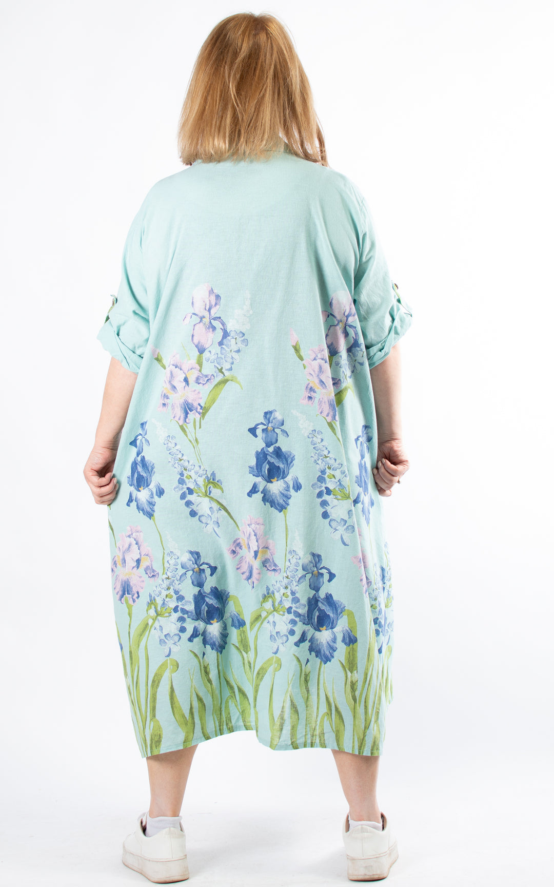 Iris Shirt Dress | Turquoise