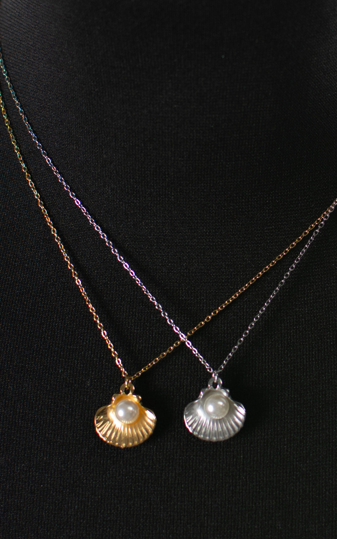 Pearl Seashell Necklace | Necklace | Silver