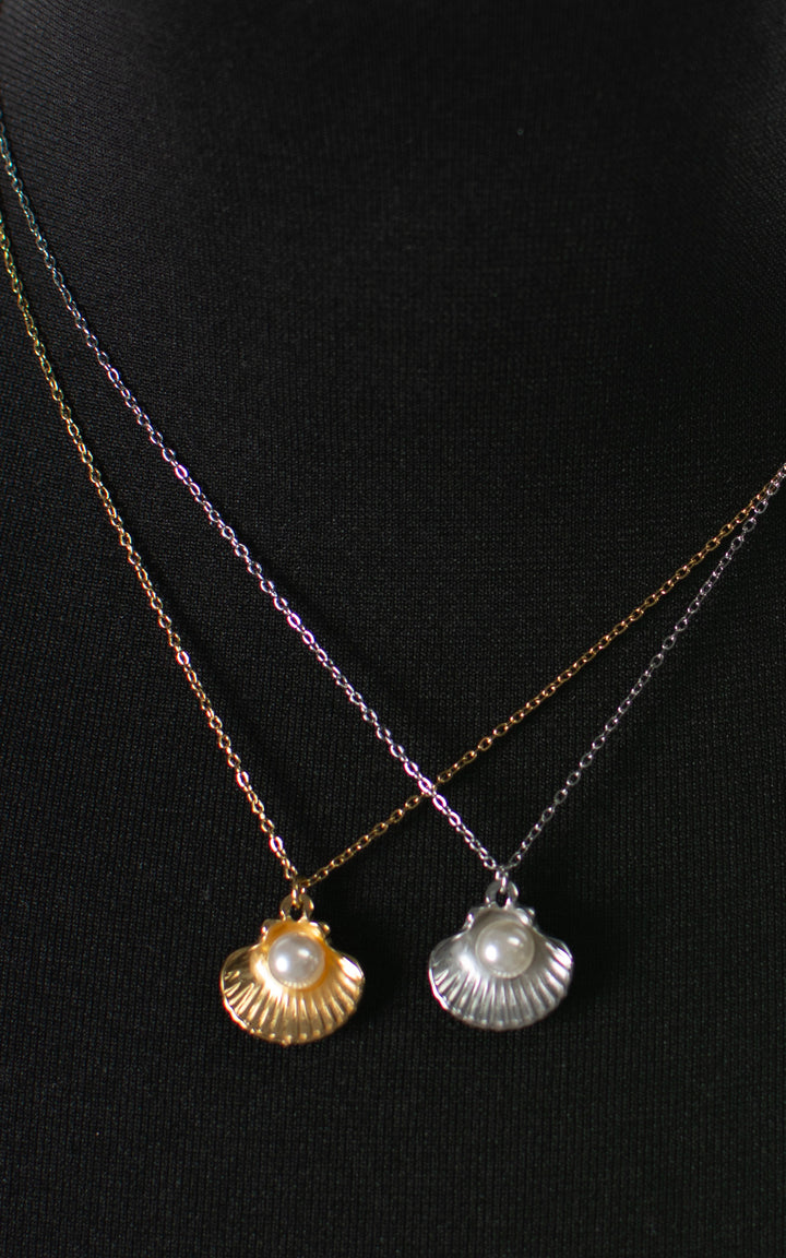 Pearl Seashell Necklace | Necklace | Silver