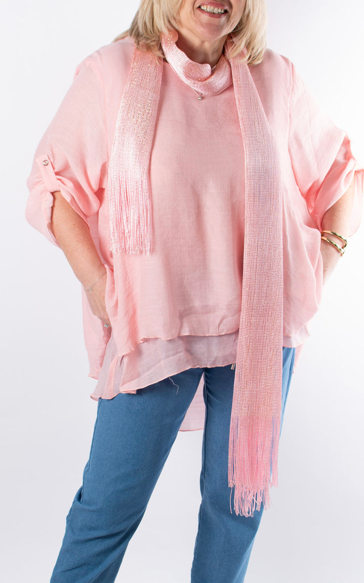 Riley Thin Scarf | Pink