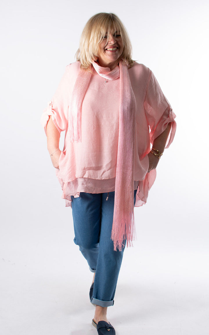 Tamzin Open Back Top | Pink