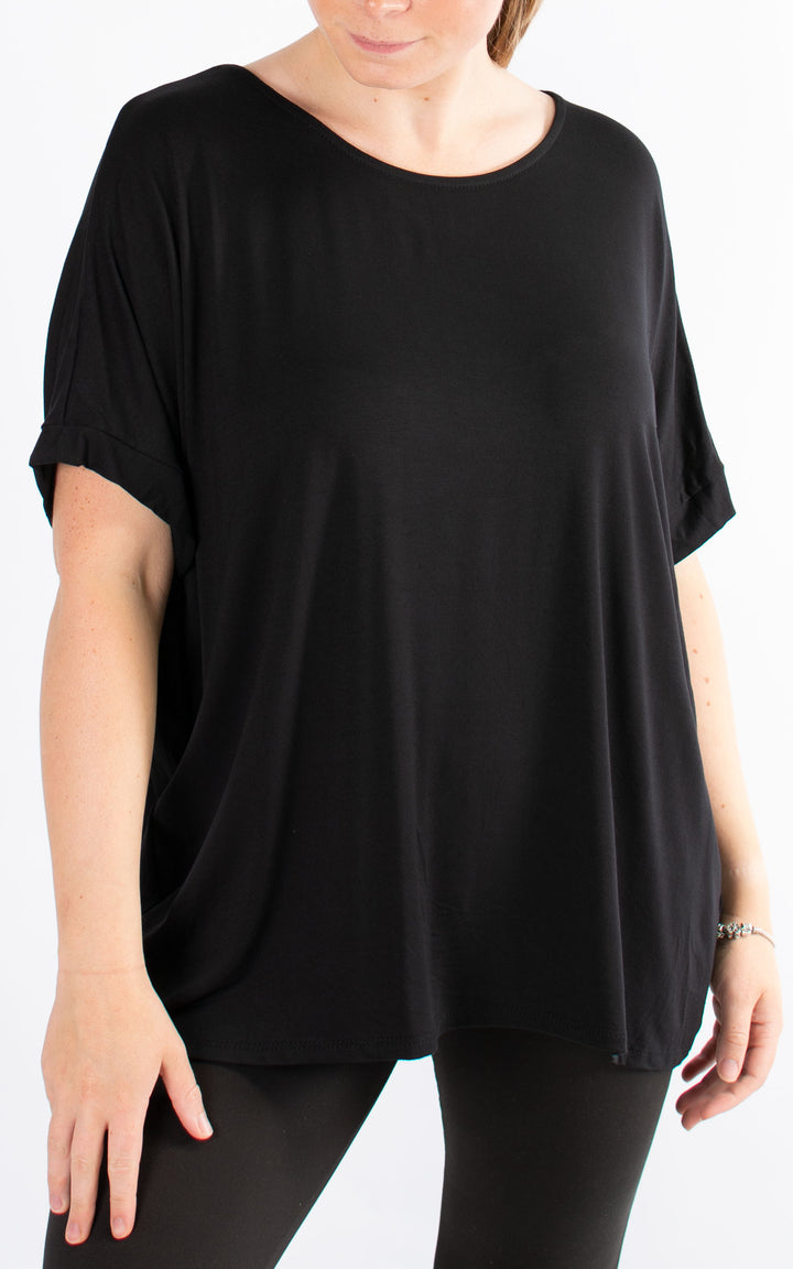 BASIC | Cap Sleeve | Black