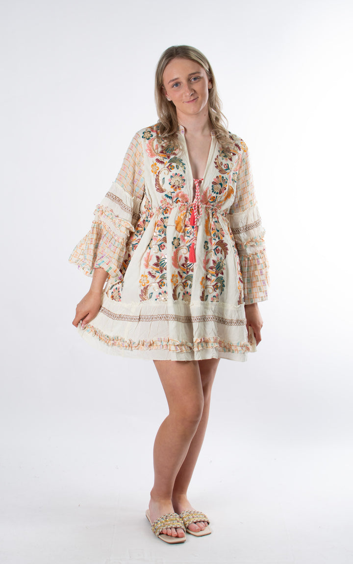 Floral Flared Tunic | Ivory