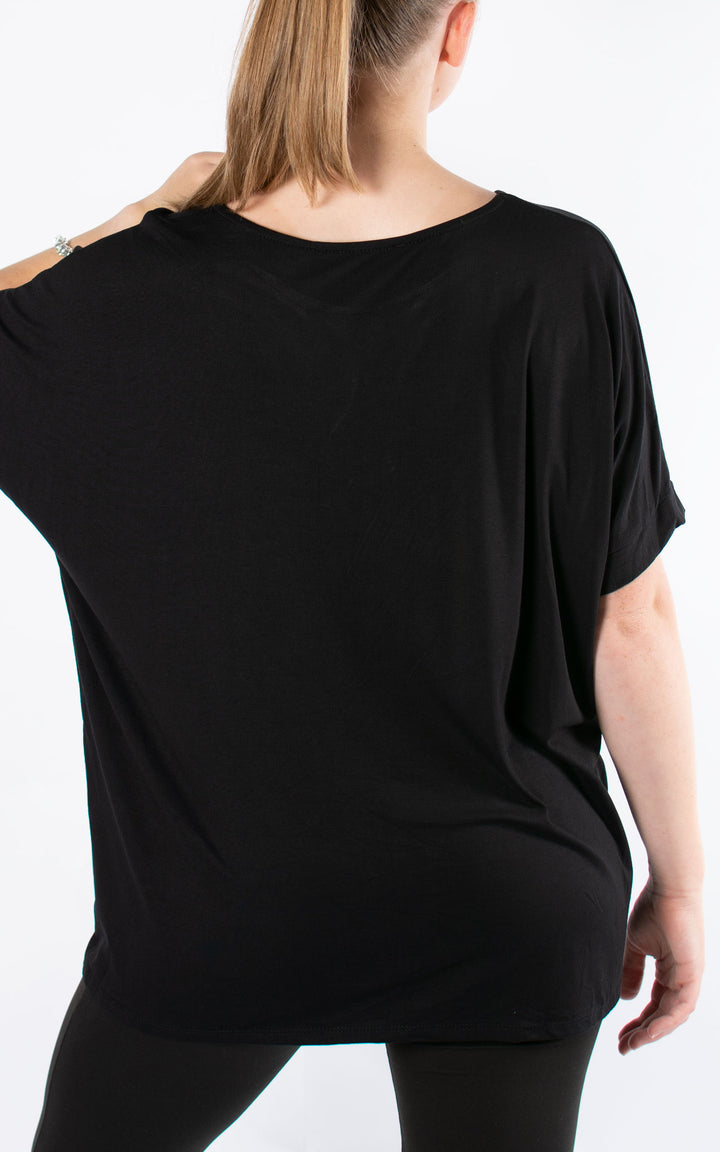 BASIC | Cap Sleeve | Black
