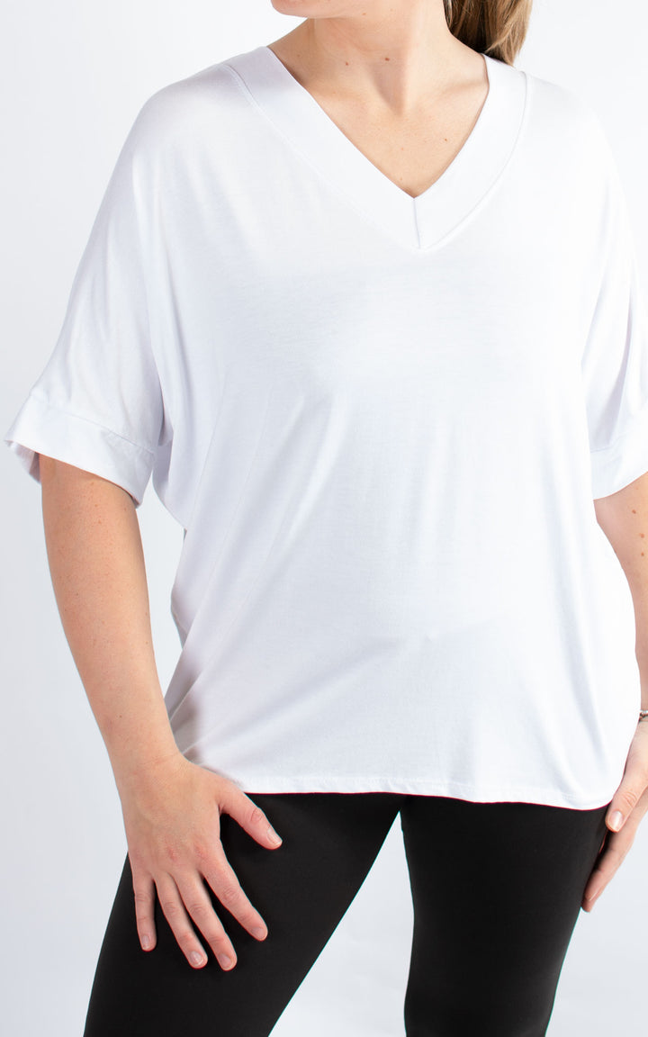 BASIC | V-neck | White
