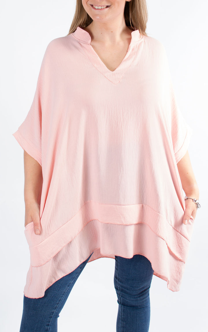 Liv Notched Neck | Baby Pink