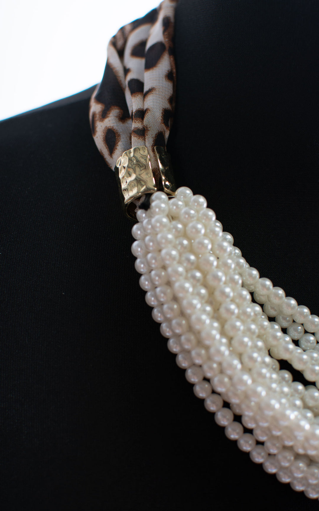 Necklace | Chunky Pearl | Leopard