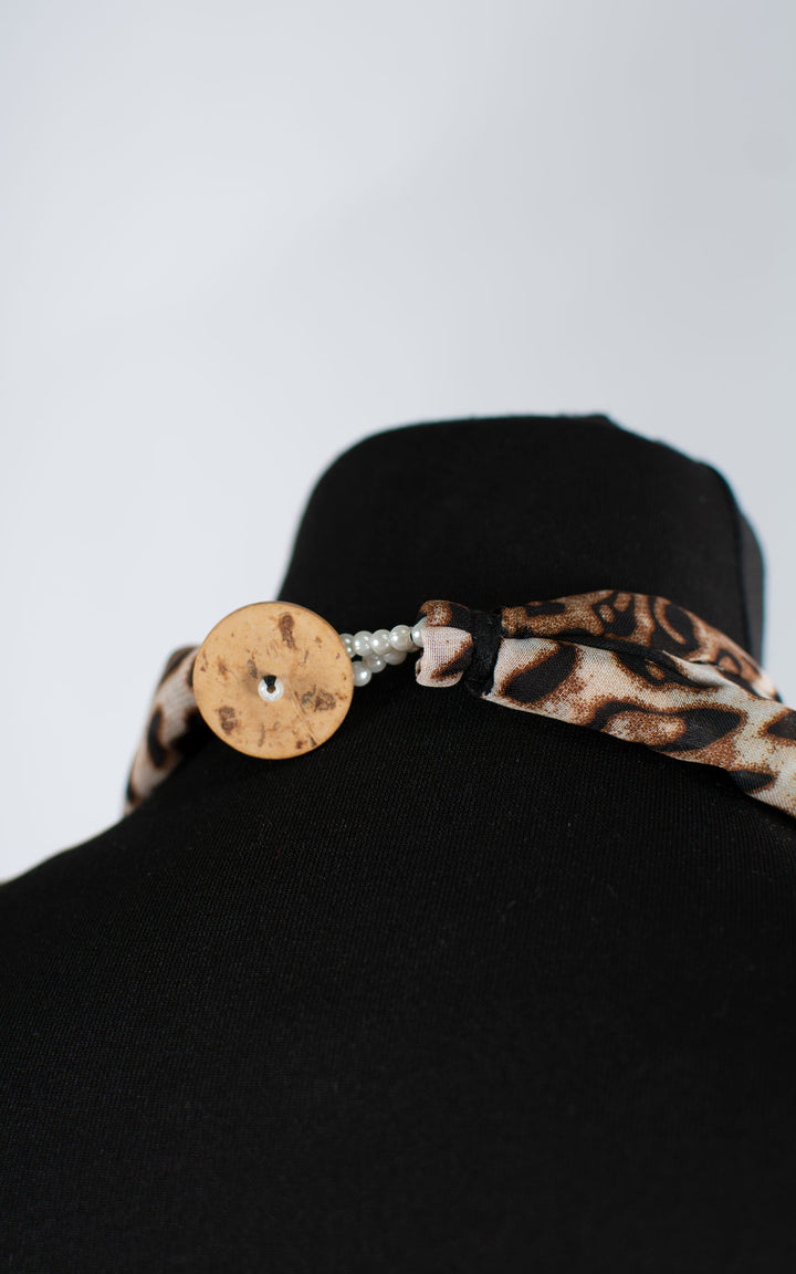 Necklace | Chunky Pearl | Leopard