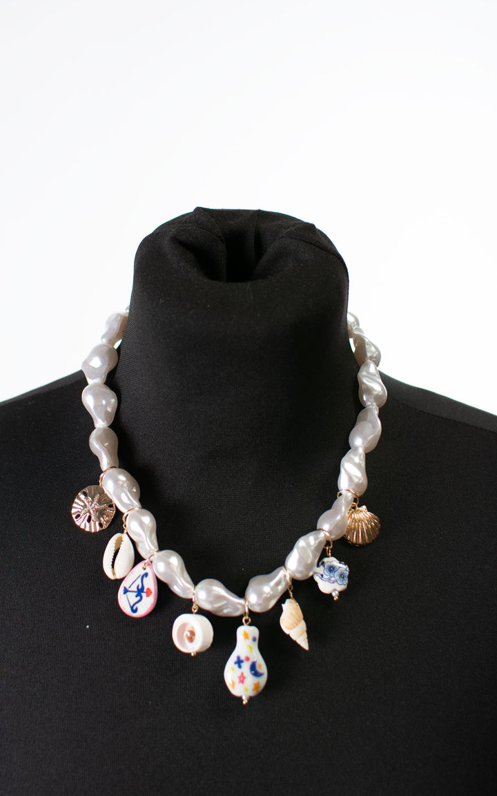 Necklace | Pearlies and Seashell | Ivory