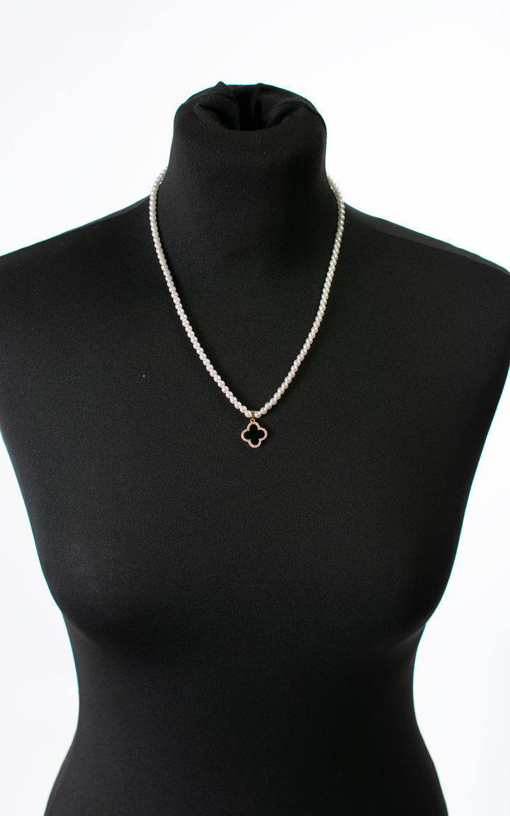 Necklace | Clover | Black