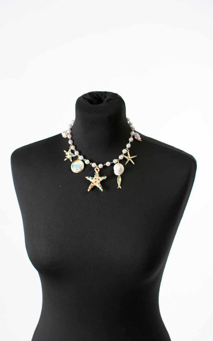 Necklace | Starfish | Orange