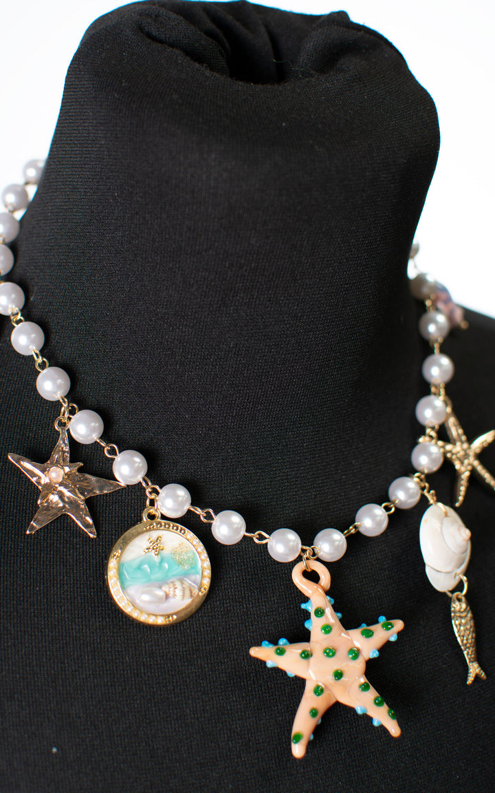 Necklace | Starfish | Orange