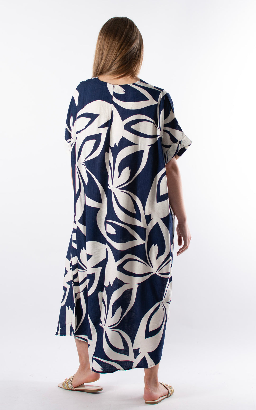 Palma V-Neck Dress | Blue