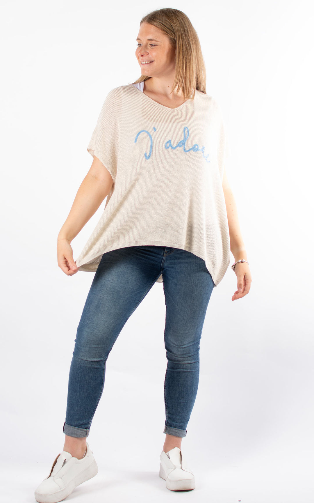 J'adore Sparkle Tank Knit | Blue