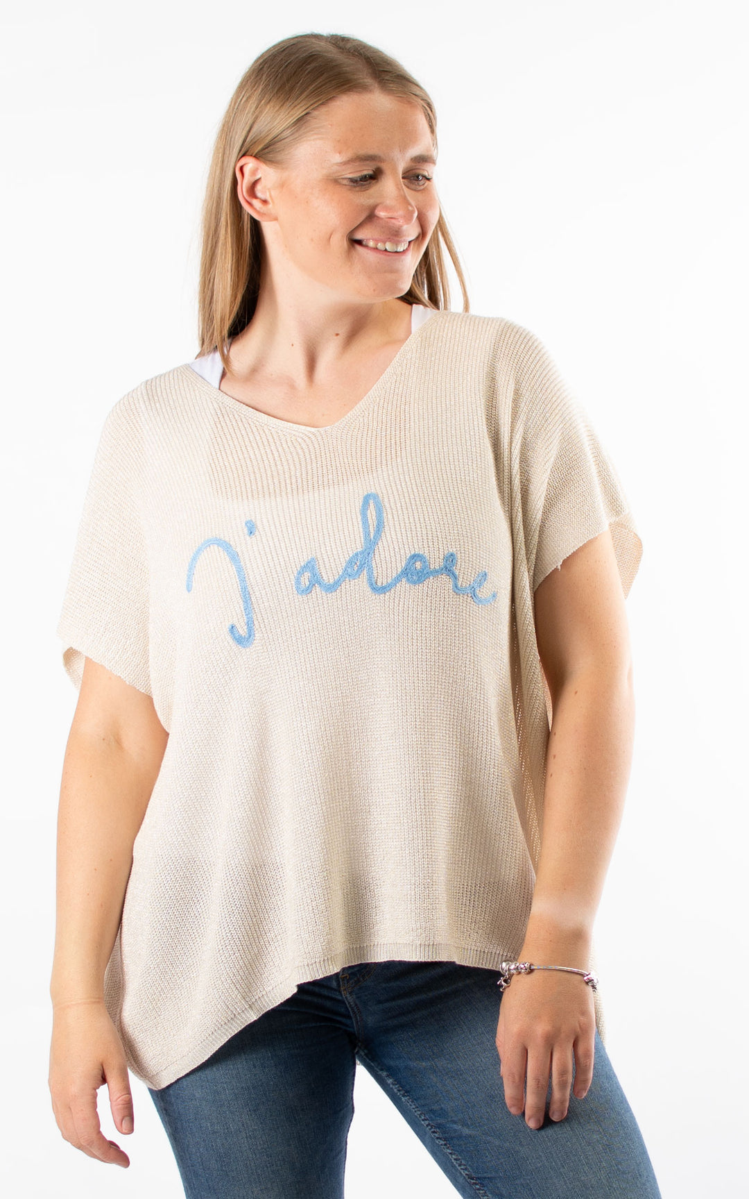 J'adore Sparkle Tank Knit | Blue