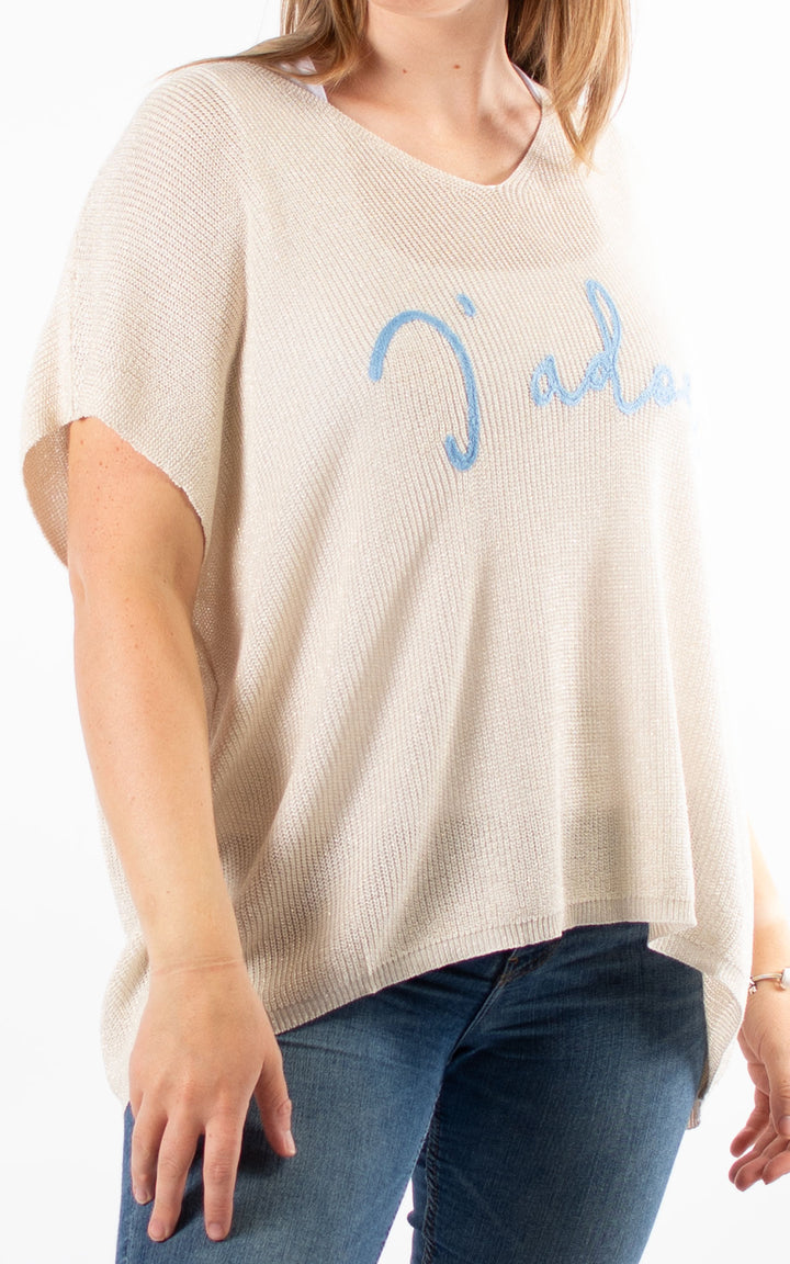 J'adore Sparkle Tank Knit | Blue