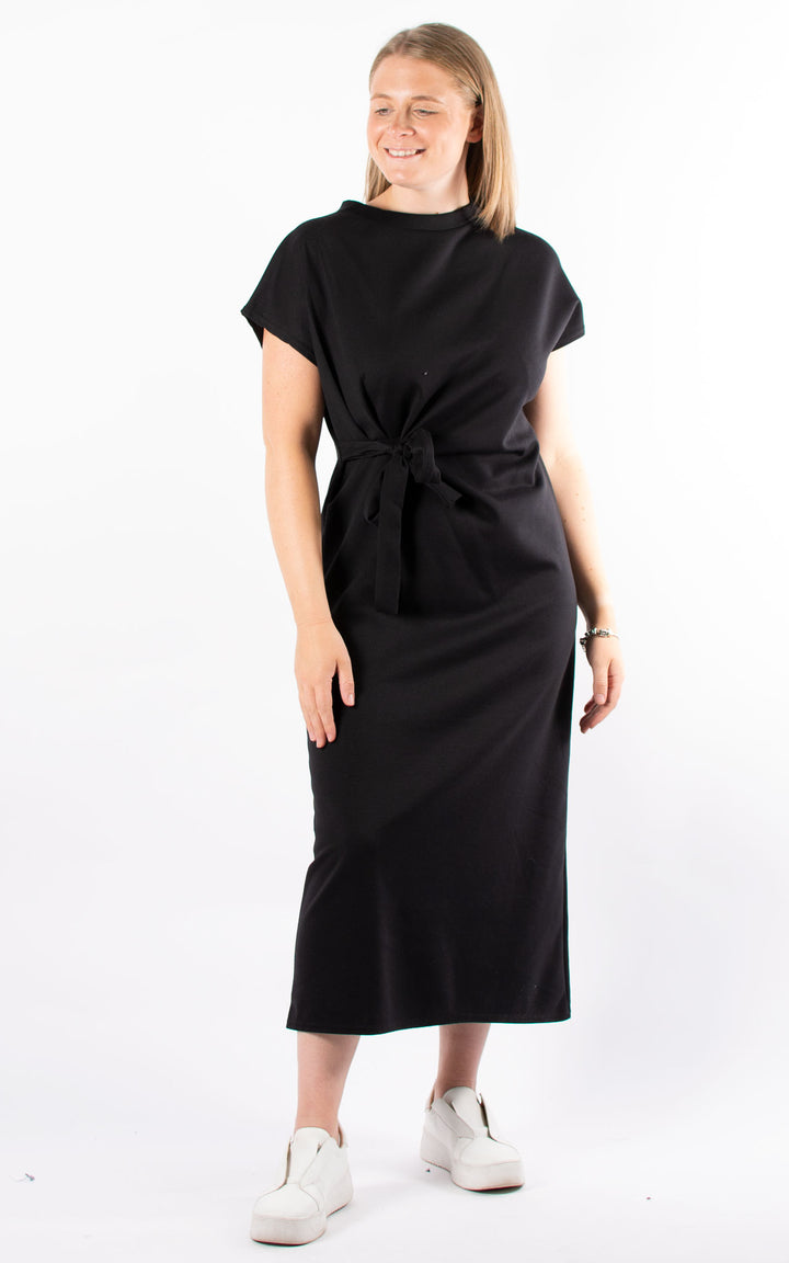 Michelle Side Tie Dress | Black