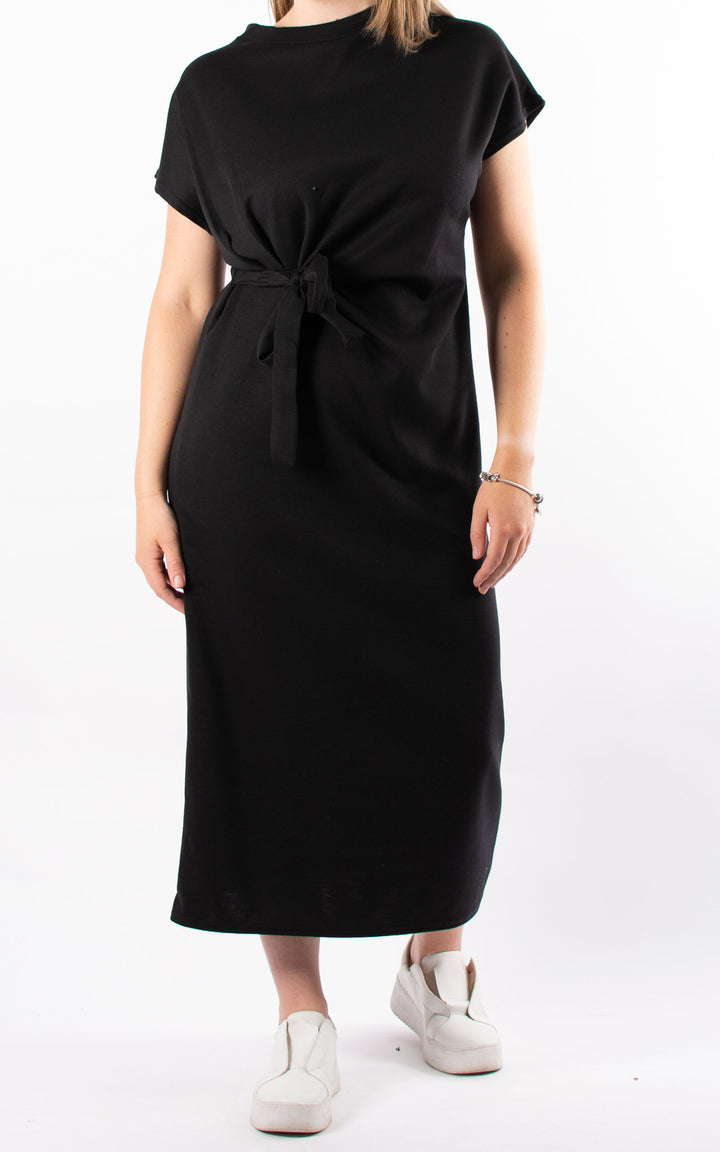 Michelle Side Tie Dress | Black