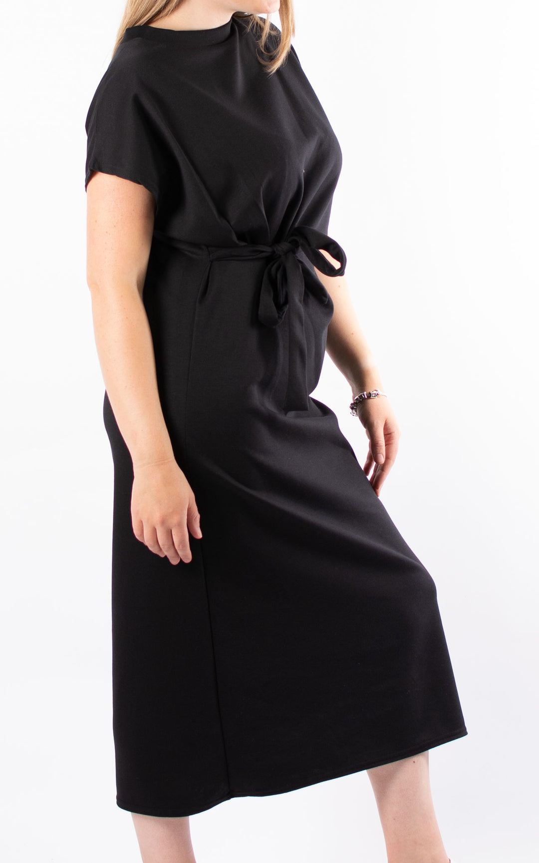 Michelle Side Tie Dress | Black