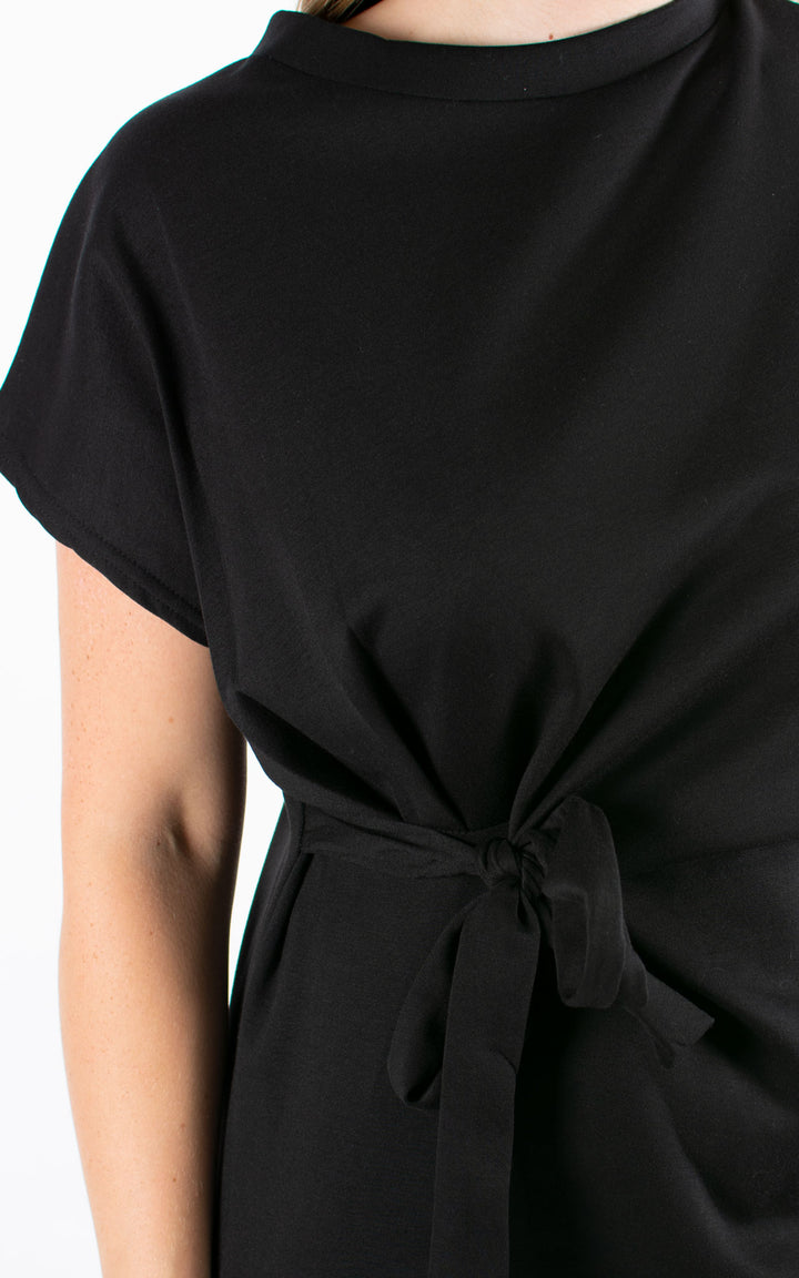 Michelle Side Tie Dress | Black