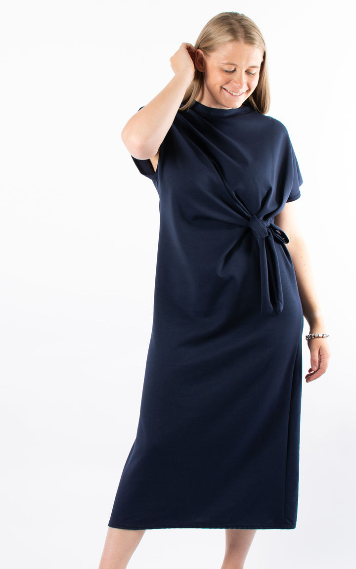 Michelle Side Tie Dress | Navy