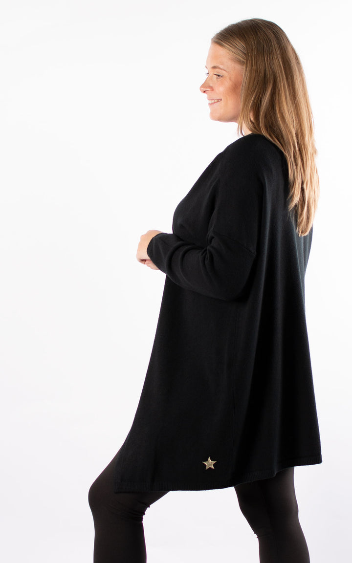 Joanne Soft Knit Cardigan |  Black