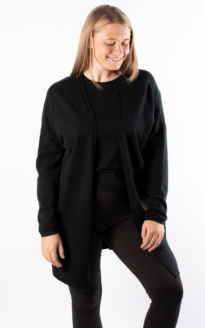 Joanne Soft Knit Cardigan |  Black
