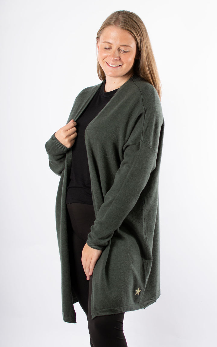 Joanne Soft Knit Cardigan | Khaki