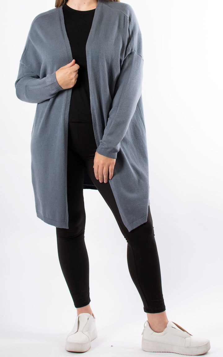 Joanne Soft Knit Cardigan | Grey