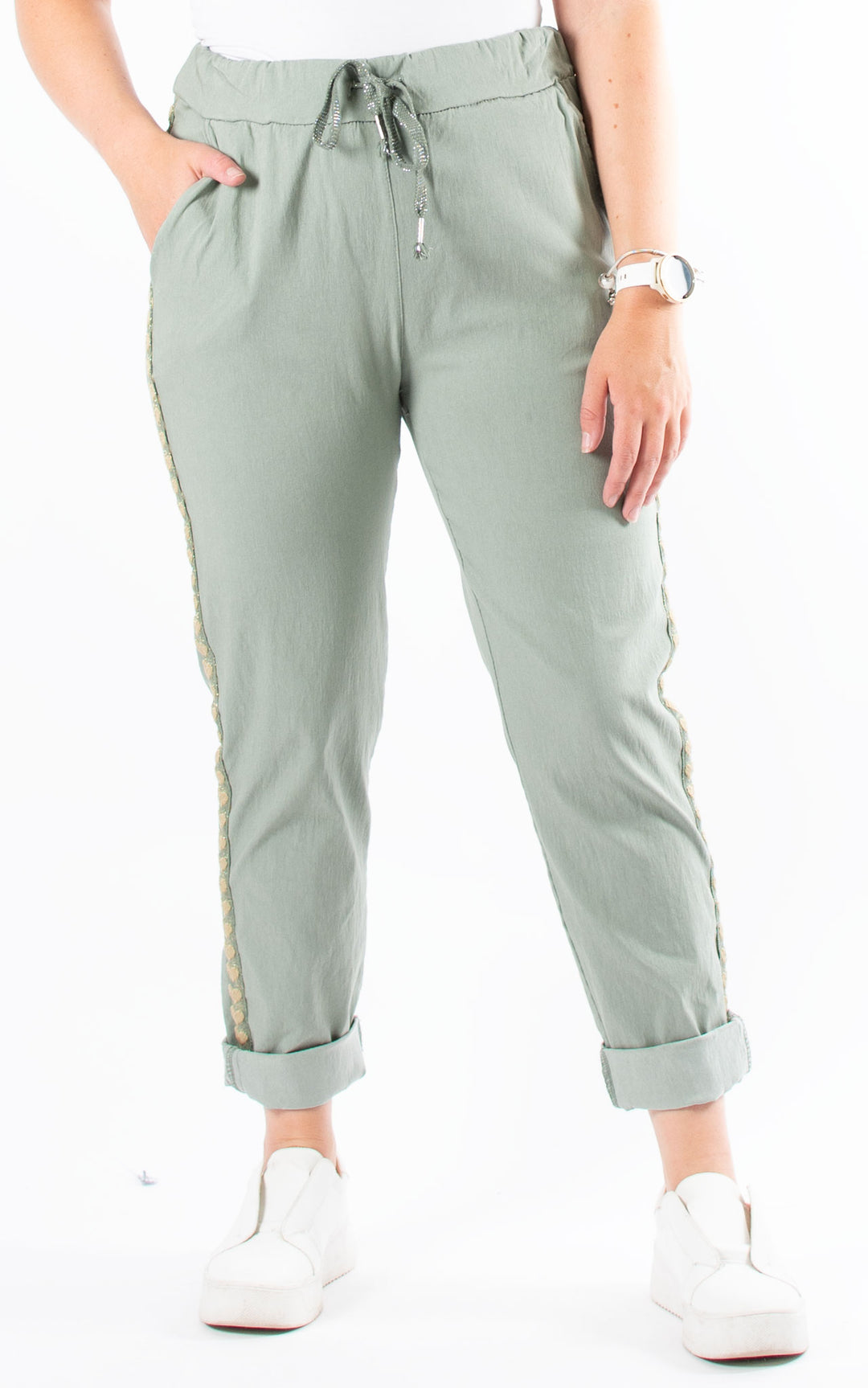 Hearts Strap Magic Jogger | Khaki